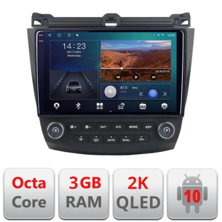 Navigatie dedicata Honda Accord 2004-2008 B-ACCORD  Android Ecran 2K QLED octa core 3+32 carplay android auto KIT-ACCORD+EDT-E310V3-2K