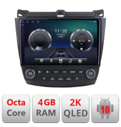 Navigatie dedicata Honda Accord 2004-2008 C-accord Android Octa Core Ecran 2K QLED GPS  4G 4+32GB 360 KIT-ACCORD+EDT-E410-2K