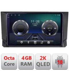 Navigatie dedicata Seat Arona  Android Octa Core Ecran 2K QLED GPS  4G 4+32GB 360 kit-arona+EDT-E409-2K