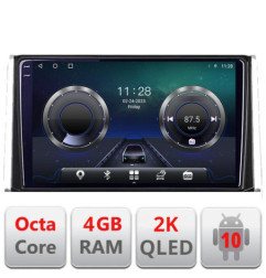 Navigatie dedicata Toyota Auris 2017- C-auris Android Octa Core Ecran 2K QLED GPS  4G 4+32GB 360 KIT-AURIS+EDT-E410-2K