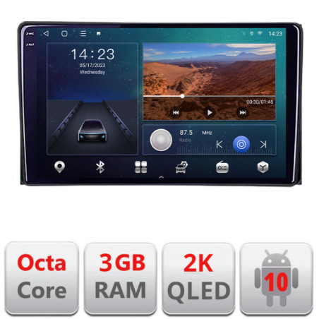 Navigatie dedicata Toyota Auris 2007-2013 B-auris-2013  Android Ecran 2K QLED octa core 3+32 carplay android auto kit-auris-2013+EDT-E310V3-2K