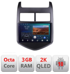 Navigatie dedicata Chevrolet Aveo 2010-2013 B-AVEO10  Android Ecran 2K QLED octa core 3+32 carplay android auto KIT-aveo10+EDT-E309V3-2K