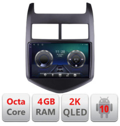 Navigatie dedicata Chevrolet Aveo 2010-2013 C-aveo10 Android Octa Core Ecran 2K QLED GPS  4G 4+32GB 360 KIT-aveo10+EDT-E409-2K