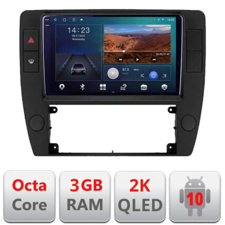 Navigatie dedicata Passat B5 1997-2004   Android Ecran 2K QLED octa core 3+32 carplay android auto kit-b5+EDT-E309V3-2K