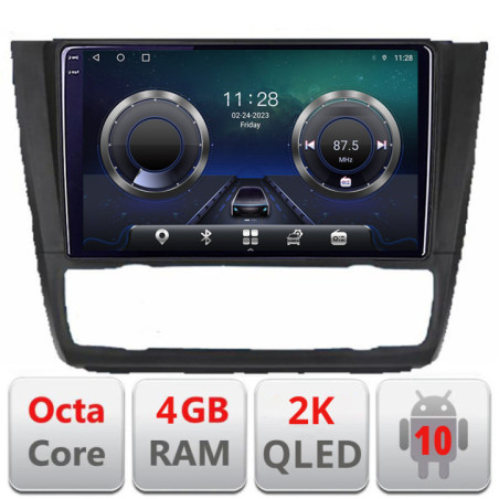 Navigatie dedicata BMW Seria 1 E87 C-bmw117 Android Octa Core Ecran 2K QLED GPS  4G 4+32GB 360 KIT-BMW117+EDT-E409-2K