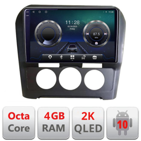 Navigatie dedicata Citroen C4 clima manuala 2015-2018 C-C4-AC Android Octa Core Ecran 2K QLED GPS  4G 4+32GB 360 KIT-C4-AC+EDT-E409-2K