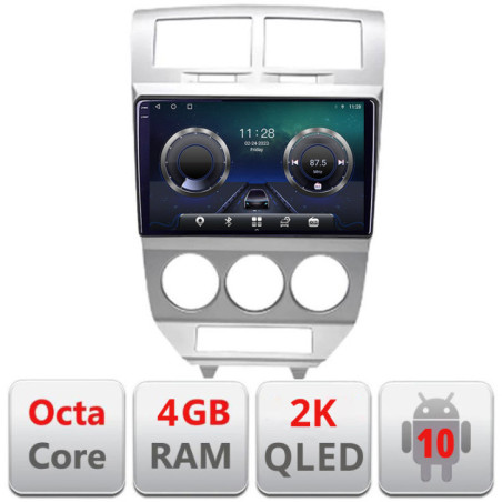Navigatie dedicata Dodge Caliber 2006-2010 C-CALIBER-06 Android Octa Core Ecran 2K QLED GPS  4G 4+32GB 360 KIT-caliber-06+EDT-E410-2K
