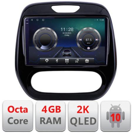 Navigatie dedicata Renault Captur C-CAPTUR Android Octa Core Ecran 2K QLED GPS  4G 4+32GB 360 KIT-CAPTUR+EDT-E409-2K
