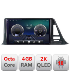 Navigatie dedicata Toyota CH-R LOW C-CH-R-A Android Octa Core Ecran 2K QLED GPS  4G 4+32GB 360 KIT-ch-r-a+EDT-E409-2K