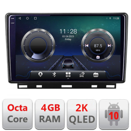 Navigatie dedicata Renault Clio 5 Android Octa Core Ecran 2K QLED GPS  4G 4+32GB 360 KIT-clio5+EDT-E409-2K