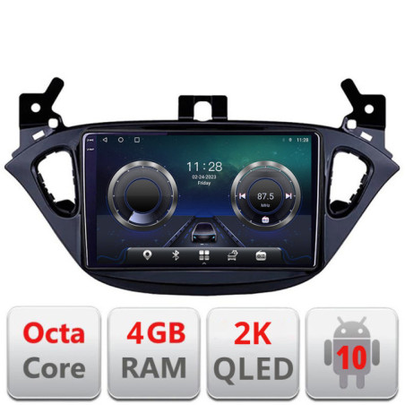 Navigatie dedicata Opel Corsa 2013-2016 C-corsa Android Octa Core Ecran 2K QLED GPS  4G 4+32GB 360 kit-corsa+EDT-E409-2K