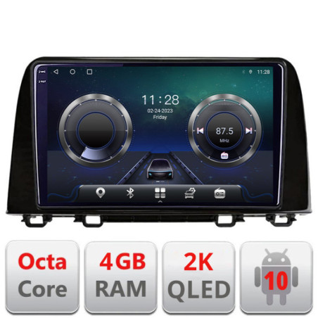Navigatie dedicata Honda CRV 2016-2022 C-CRV19 Android Octa Core Ecran 2K QLED GPS  4G 4+32GB 360 KIT-crv19+EDT-E409-2K