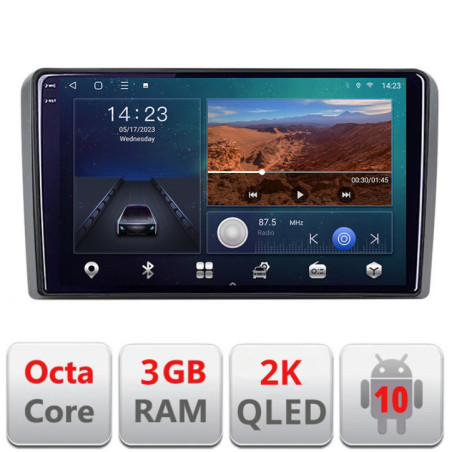 Navigatie dedicata Iveco Daily 2007-2014 B-DAILY  Android Ecran 2K QLED octa core 3+32 carplay android auto KIT-daily+EDT-E309V3-2K