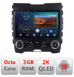 Navigatie dedicata Ford Edge 2015-2021 midline B-edge-mid  Android Ecran 2K QLED octa core 3+32 carplay android auto kit-edge-mid+EDT-E309V3-2K