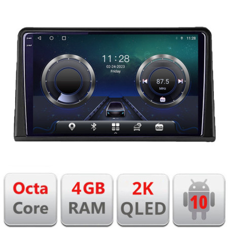 Navigatie dedicata Renault Express   Android Octa Core Ecran 2K QLED GPS  4G 4+32GB 360 kit-express+EDT-E409-2K
