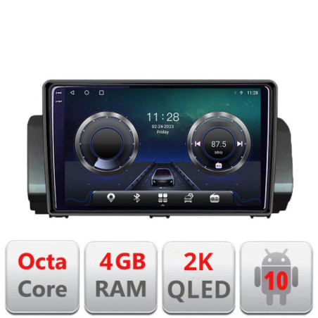 Navigatie dedicata Dacia Logan Sandero Jogger LOGAN-2022 Android Octa Core Ecran 2K QLED GPS  4G 4+32GB 360 KIT-LOGAN-2022+EDT-E409-2K