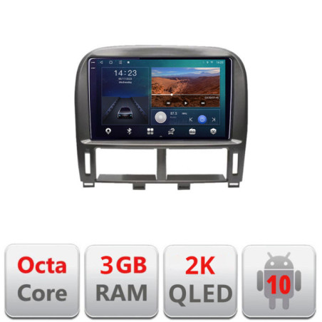 Navigatie dedicata  Lexus LS 1999-2006 B- LS-99  Android Ecran 2K QLED octa core 3+32 carplay android auto kit-ls-99+EDT-E309V3-2K