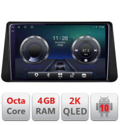 Navigatie dedicata Nissan Micra intre anii 2014-2019 Android Octa Core Ecran 2K QLED GPS  4G 4+32GB 360 KIT-micra+EDT-E409-2K