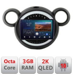 Navigatie dedicata Mini 2011-2015 sistem CIC  Android Ecran 2K QLED octa core 3+32 carplay android auto KIT-mini-02+EDT-E309V3-2K