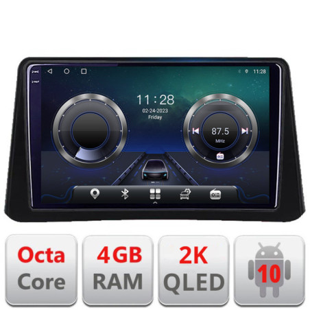 Navigatie dedicata Opel Mokka 2012-2016 C-MOKKA1 Android Octa Core Ecran 2K QLED GPS  4G 4+32GB 360 KIT-mokka1+EDT-E409-2K