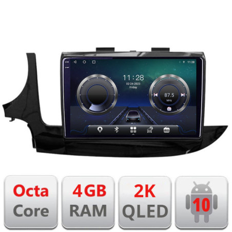 Navigatie dedicata Opel Mokka 2016- C-MOKKA2 Android Octa Core Ecran 2K QLED GPS  4G 4+32GB 360 KIT-Mokka2+EDT-E409-2K