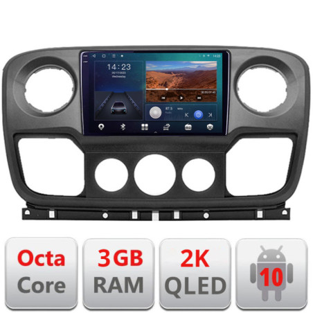 Navigatie dedicata Opel Movano, Renault Master 2010-2021 Android Ecran 2K QLED octa core 3+32 carplay android auto KIT-movano+EDT-E310V3-2K
