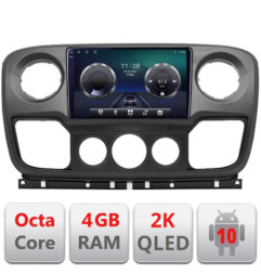 Navigatie dedicata Opel Movano, Renault Master 2010-2021 Android Octa Core Ecran 2K QLED GPS  4G 4+32GB 360 KIT-movano+EDT-E410-2K