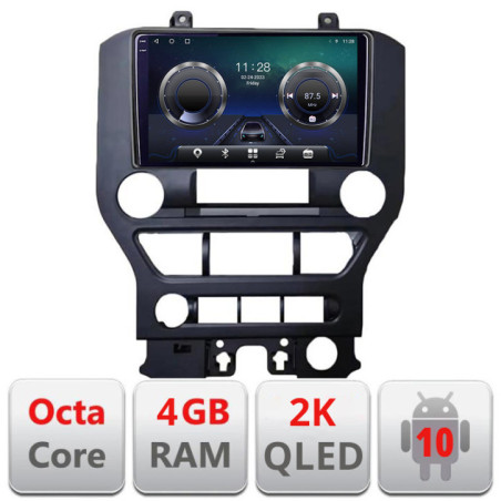 Navigatie dedicata Ford Mustang 2015-2020 C-MUSTANG Android Octa Core Ecran 2K QLED GPS  4G 4+32GB 360 KIT-mustang+EDT-E409-2K