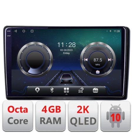 Navigatie dedicata Nissan Navara 2006-2014 C-NAVARA Android Octa Core Ecran 2K QLED GPS  4G 4+32GB 360 KIT-NAVARA+EDT-E409-2K