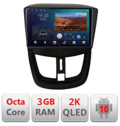 Navigatie dedicata Peugeot 207 B-PE01  Android Ecran 2K QLED octa core 3+32 carplay android auto KIT-PE01+EDT-E309V3-2K