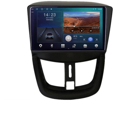 Navigatie dedicata Peugeot 207 B-PE01  Android Ecran 2K QLED octa core 3+32 carplay android auto KIT-PE01+EDT-E309V3-2K