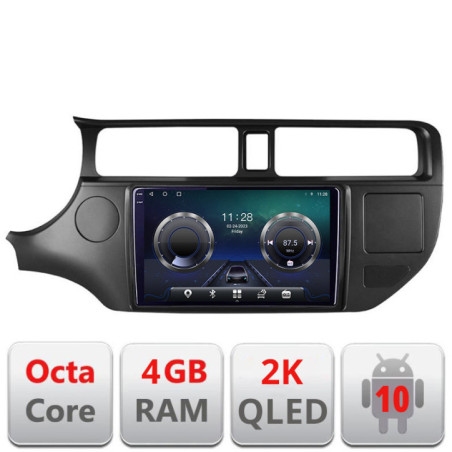 Navigatie dedicata Kia Rio 2011-2014 C-rio-11 Android Octa Core Ecran 2K QLED GPS  4G 4+32GB 360 kit-rio-11+EDT-E409-2K