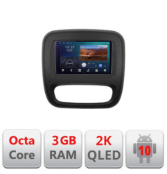 Navigatie dedicata Renault Trafic 2014-2017 B-rt09  Android Ecran 2K QLED octa core 3+32 carplay android auto kit-rt09+EDT-E309V3-2K
