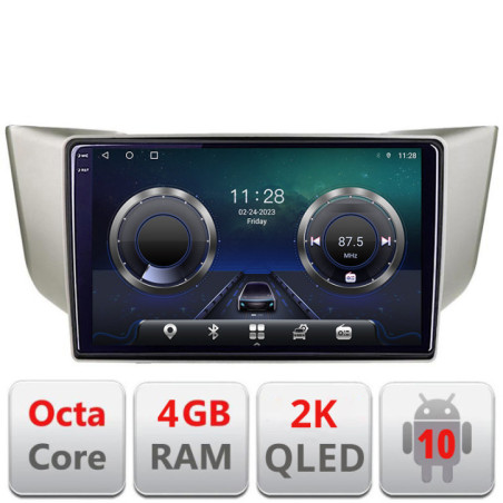 Navigatie dedicata Lexus RX 2003-2009 C- rx-03 Android Octa Core Ecran 2K QLED GPS  4G 4+32GB 360 kit-rx-03+EDT-E409-2K
