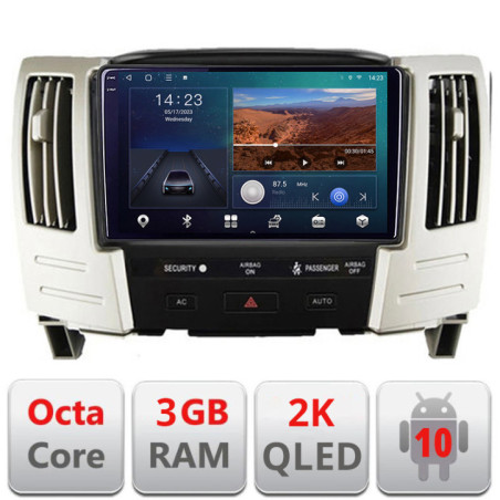 Navigatie dedicata Lexus RX300 2003-2008  Android Ecran 2K QLED octa core 3+32 carplay android auto KIT-RX300+EDT-E309V3-2K