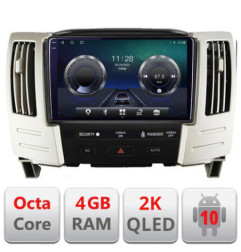 Navigatie dedicata Lexus RX300 2003-2008  Android Octa Core Ecran 2K QLED GPS  4G 4+32GB 360 KIT-RX300+EDT-E409-2K