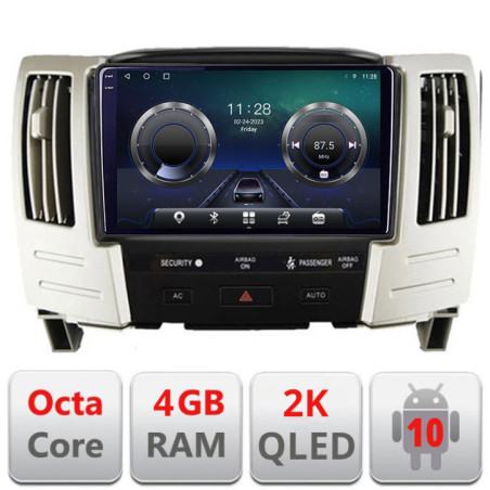 Navigatie dedicata Lexus RX300 2003-2008  Android Octa Core Ecran 2K QLED GPS  4G 4+32GB 360 KIT-RX300+EDT-E409-2K