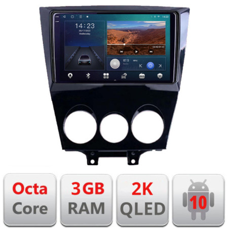 Navigatie dedicata Mazda RX8 2003-2008   Android Ecran 2K QLED octa core 3+32 carplay android auto kit-rx8-03+EDT-E309V3-2K