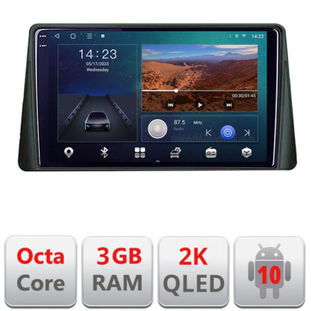 Navigatie dedicata Ford Focus 4 B-focus4  Android Ecran 2K QLED octa core 3+32 carplay android auto kit-focus4+EDT-E310V3-2K
