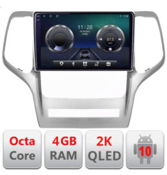 Navigatie dedicata Jeep Gran Cherokee 2011-2013 C-grche Android Octa Core Ecran 2K QLED GPS  4G 4+32GB 360 KIT-grche+EDT-E409-2K