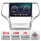 Navigatie dedicata Jeep Gran Cherokee 2011-2013 C-grche Android Octa Core Ecran 2K QLED GPS  4G 4+32GB 360 KIT-grche+EDT-E409-2K