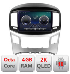 Navigatie dedicata Hyundai H1 Starex 2016- C-h1 Android Octa Core Ecran 2K QLED GPS  4G 4+32GB 360 KIT-h1+EDT-E409-2K