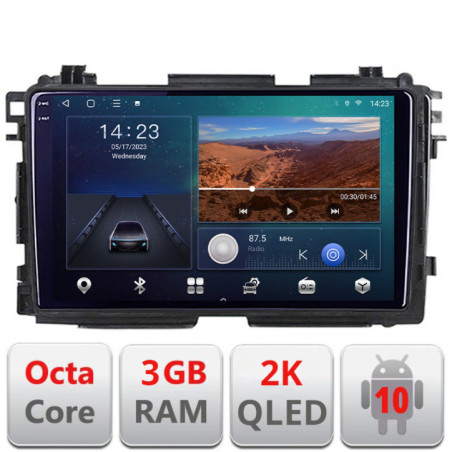 Navigatie dedicata Honda HR-V 2013-2018  Android Ecran 2K QLED octa core 3+32 carplay android auto KIT-hr-v+EDT-E309V3-2K