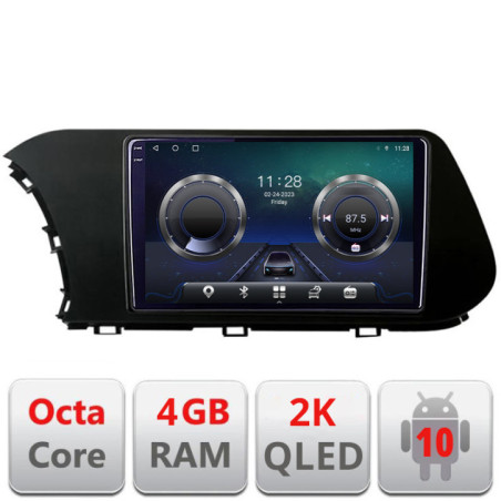 Navigatie dedicata Hyundai I20 2020-  C-i20 Android Octa Core Ecran 2K QLED GPS  4G 4+32GB 360 KIT-i20+EDT-E410-2K