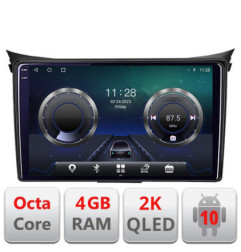 Navigatie dedicata Hyundai I30 2011-2016 Android Octa Core Ecran 2K QLED GPS  4G 4+32GB 360 KIT-i30-2011+EDT-E409-2K