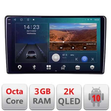 Navigatie dedicata Hyundai I40   Android Ecran 2K QLED octa core 3+32 carplay android auto kit-i40+EDT-E309V3-2K