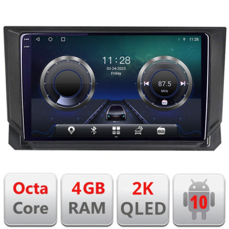 Navigatie dedicata Seat Ibiza 2017- C-IBZ Android Octa Core Ecran 2K QLED GPS  4G 4+32GB 360 KIT-IBZ+EDT-E409-2K