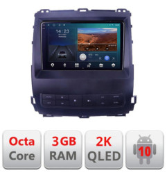 Navigatie dedicata Toyota Prado J120 2002-2009 B- j120  Android Ecran 2K QLED octa core 3+32 carplay android auto kit-j120+EDT-E309V3-2K