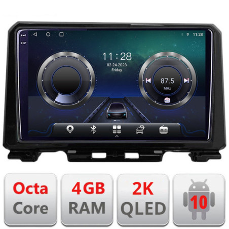 Navigatie dedicata Suzuki Jimny 2018- C-JIMNY Android Octa Core Ecran 2K QLED GPS  4G 4+32GB 360 KIT-JIMNY+EDT-E409-2K