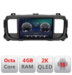 Navigatie dedicata Citroen Jumpy Toyota Proace Peugeot Traveller C-jumpy16 Android Octa Core Ecran 2K QLED GPS  4G 4+32GB 360 kit-jumpy16+EDT-E409-2K
